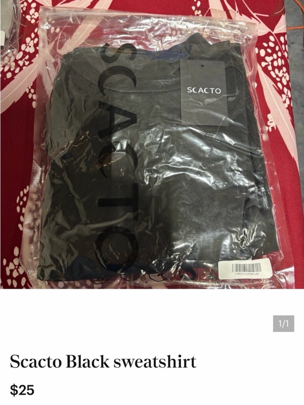 Scacto Black Sweatshirt